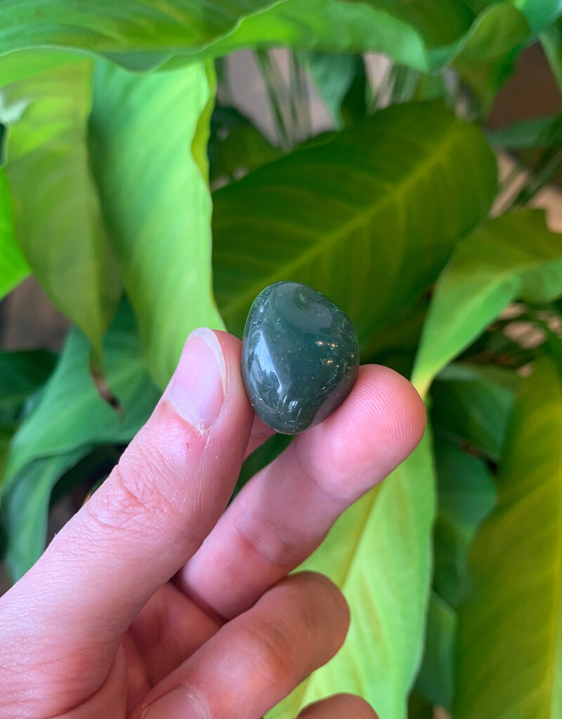 Moss Green Agate Tumble