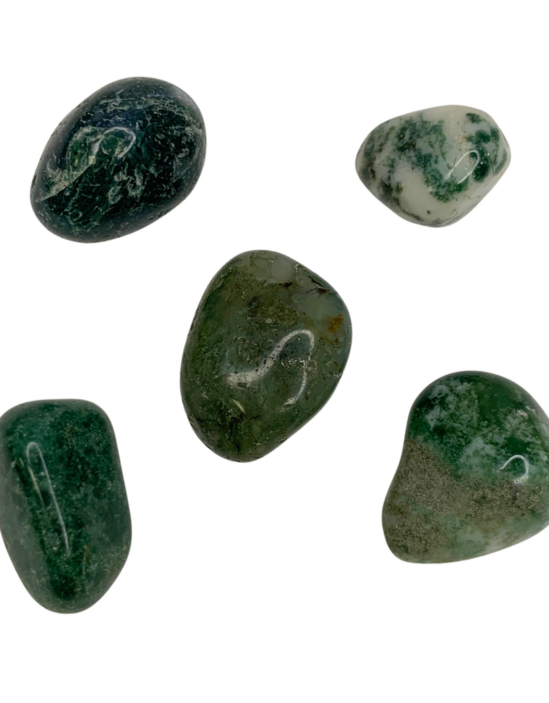 Moss Green Agate Tumble