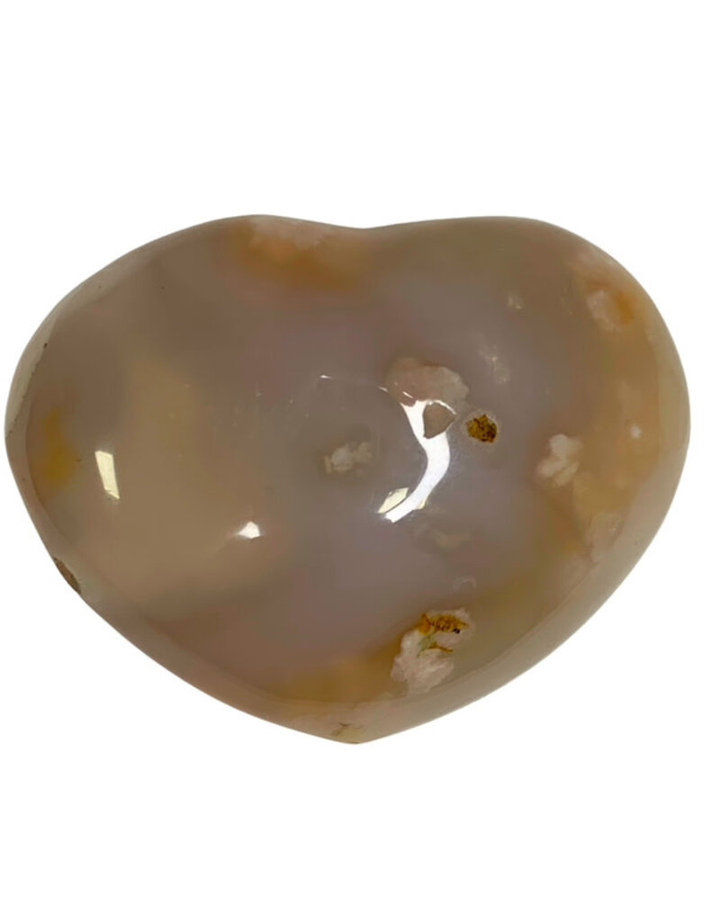 Flower Agate Hearts - SM