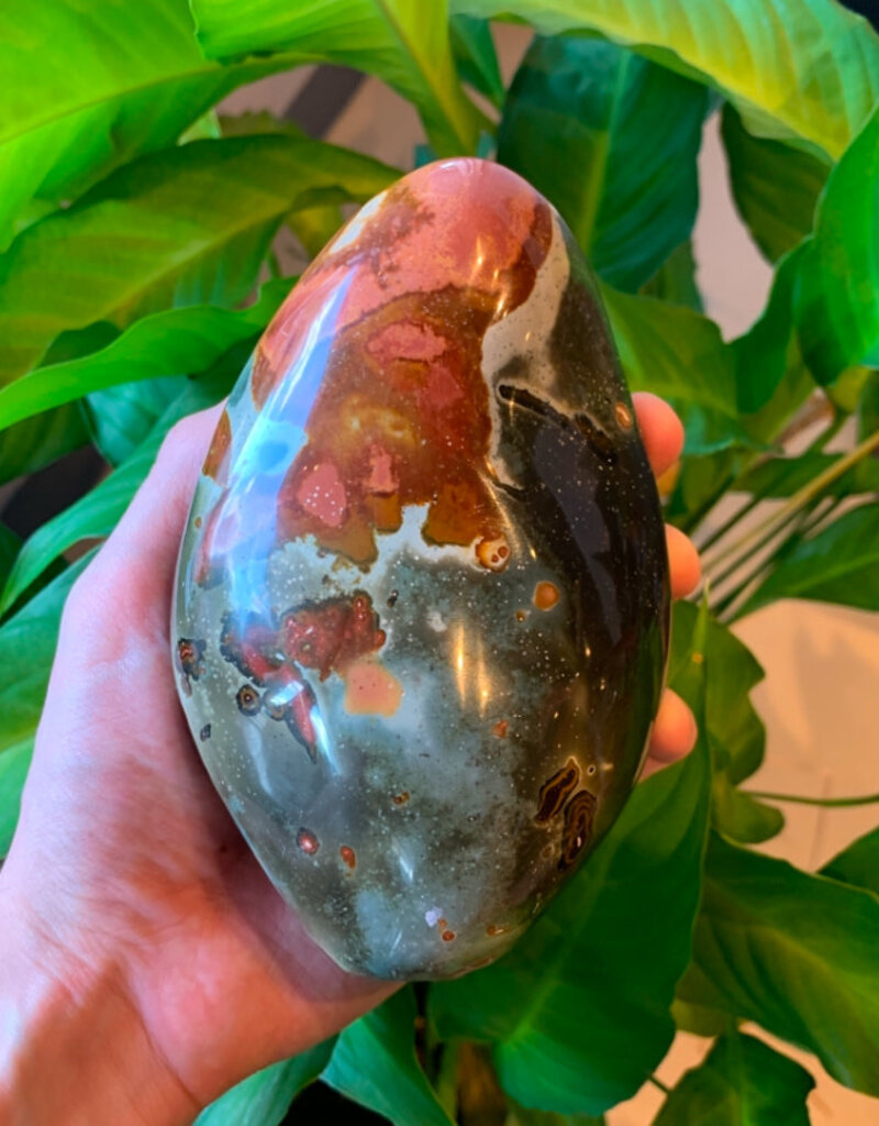 Polychrome Carved Oval