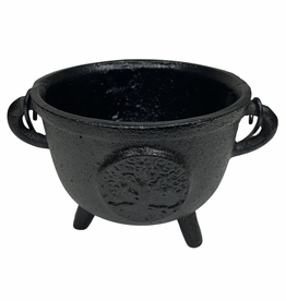 Cast Iron Cauldron - 4.5 inch - Tree of Life - ABR5571TREE