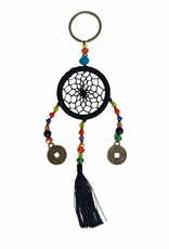 Black Dream Catcher Keychain