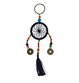 Black Dream Catcher Keychain