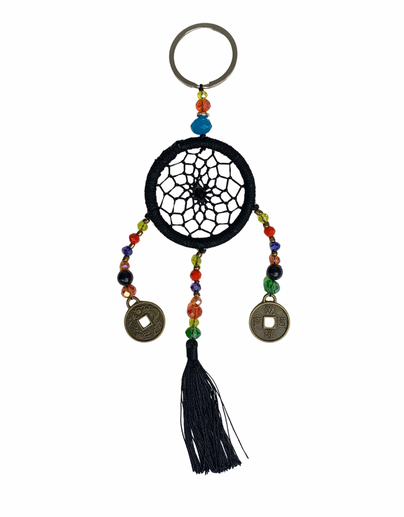Black Dream Catcher Keychain