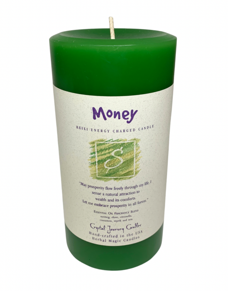 Money Reiki Charged Candle