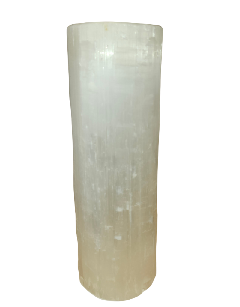 Selenite Cylinder Lamp Large -12 Inches