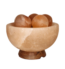 Salt Fire Bowl with Spheres Lamp - 35810