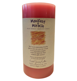 Manifest a Miracle Reiki Charged Candle - 3x6 - (HK015) 84517