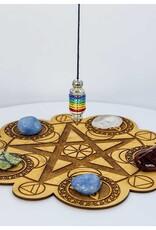 Pendulum - Metal Layered Rings - 7 Chakra Silver - 61448