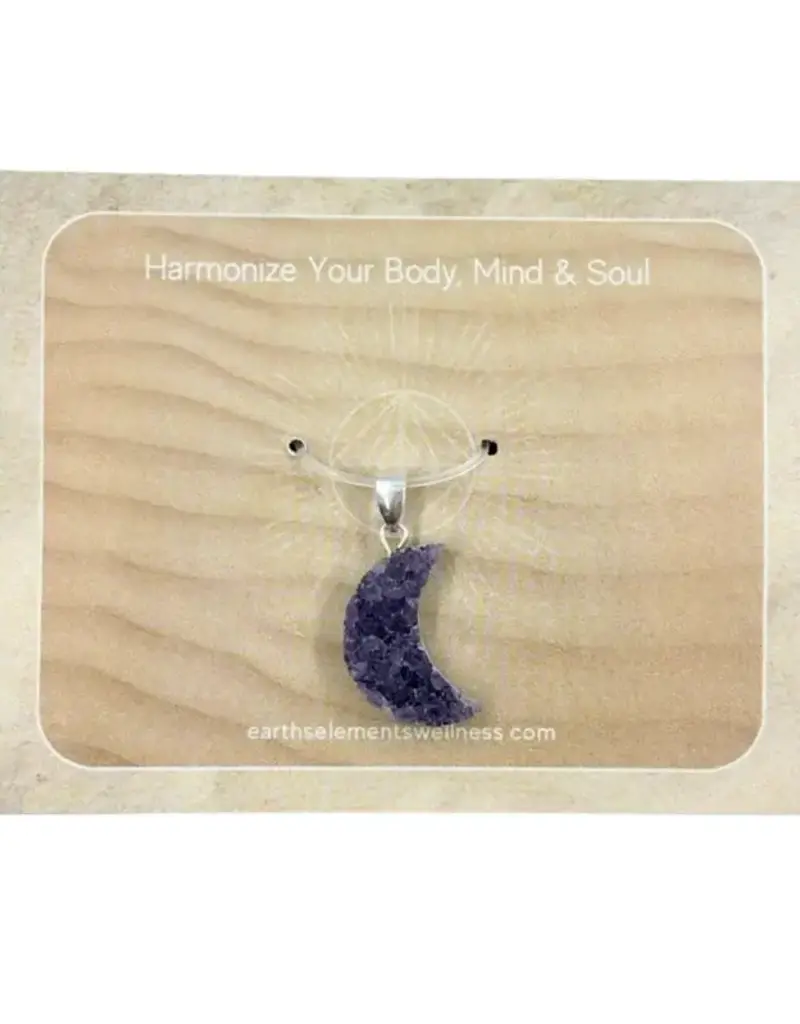 Pendant - Amethyst Moon- Sterling Silver- P-MA