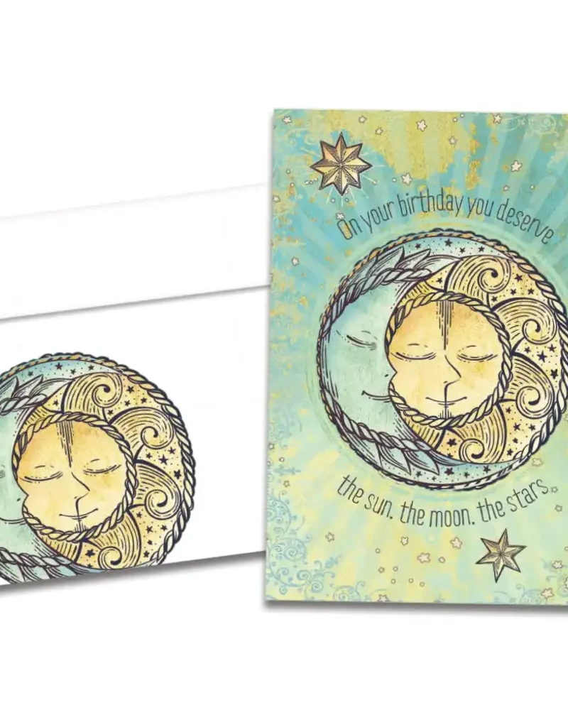 Birthday Card - Sun Moon and Stars - 19652