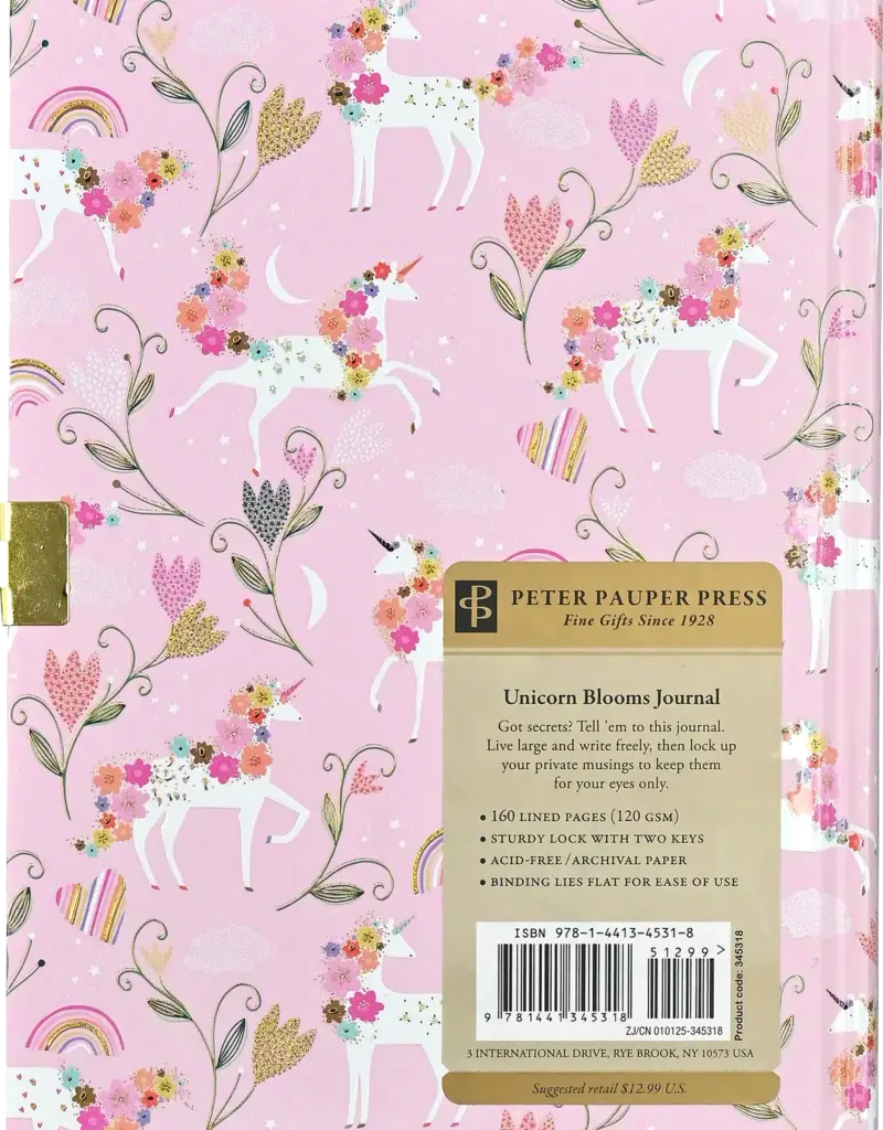 Journal - Unicorn Blooms Locking
