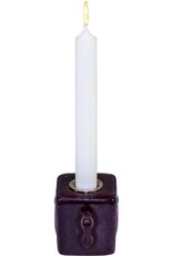 Candle Holder - Ceramic Mini Candle - Goddess Purple - 03676