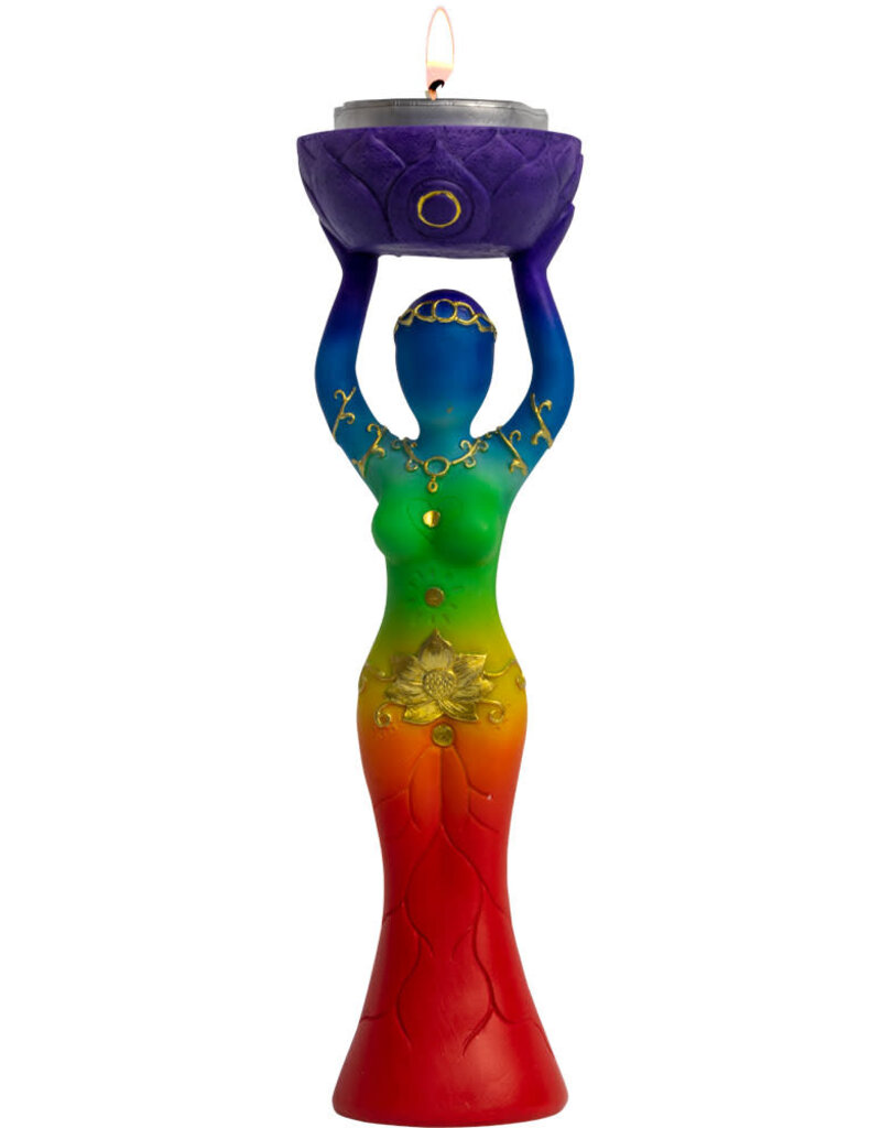 Statue - Chakras Goddess T-Light Holder - 32436