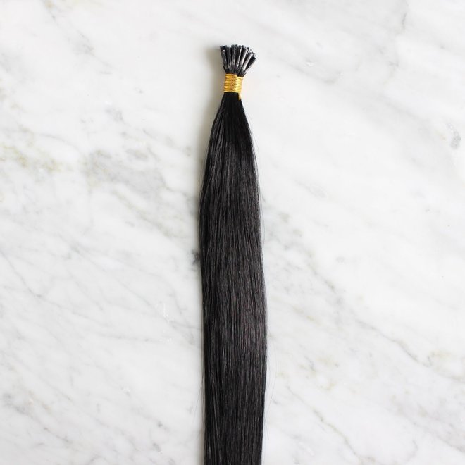 Extensions à micro-anneaux Noir Soyeux 24"