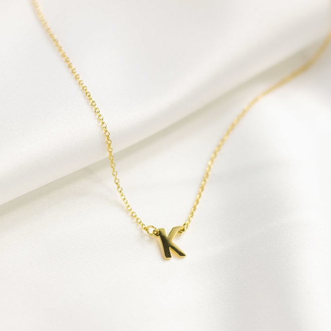 Collier pendentif lettre K - Or