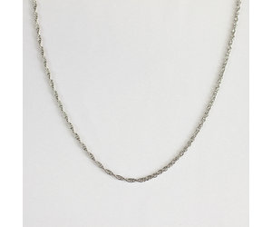 Chaîne Torsadée En Argent Massif 19 Grammes - Collier Ancien Occasion, Argent Sterling