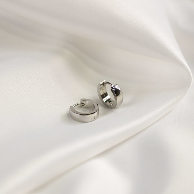 Huggies bombés 14mm Buttercup - Argent