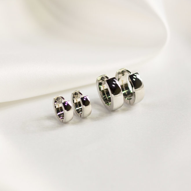 Huggies bombés 14mm Buttercup - Argent