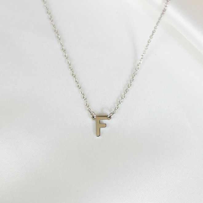 Collier pendentif lettre F - Argent