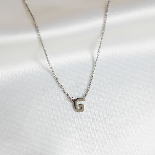 Collier pendentif lettre G - Argent