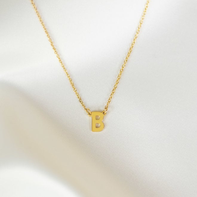 Collier pendentif lettre B - Or