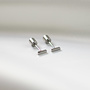 Boucles d'oreilles barres Vanille 6mm - Argent
