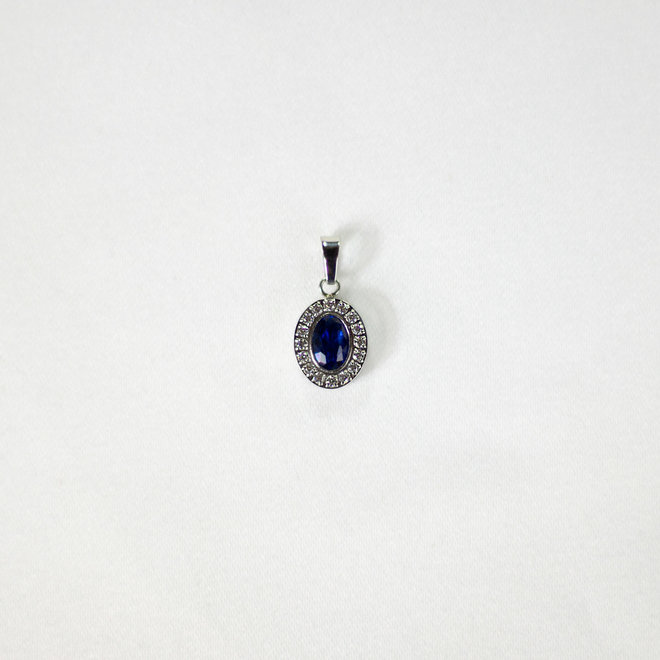 Pendentif Plumbago zircons - Argent