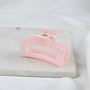 Pince à cheveux ajourée - Rose pâle glossy