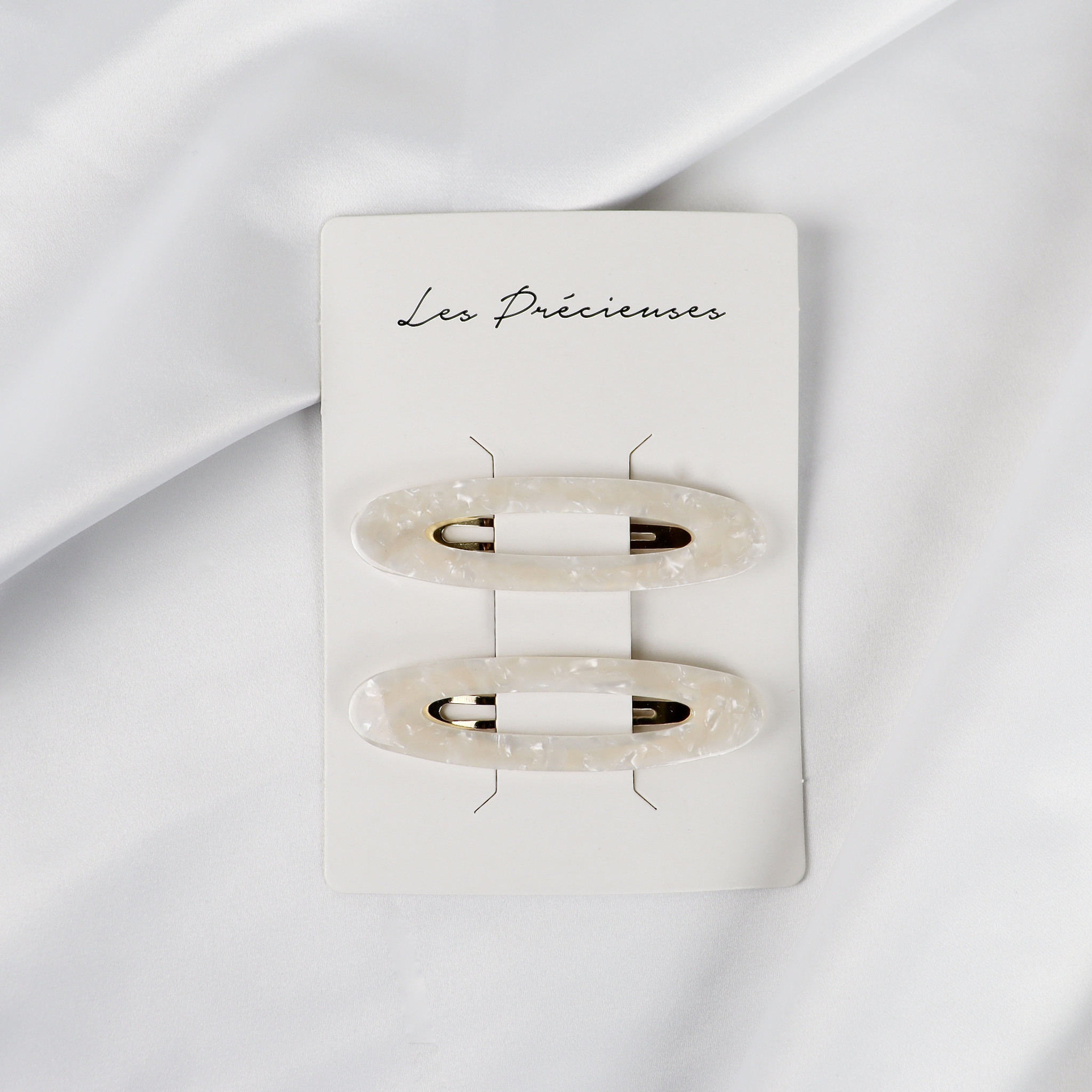 Barrettes Nacre x2