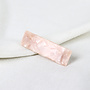 Barrette à cheveux  la voute rectangulaire - Rose nacré