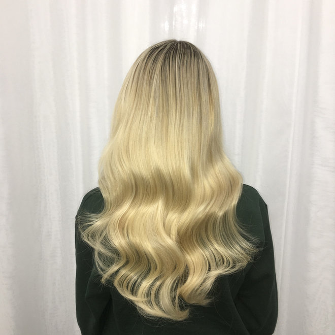 Extensions à microanneaux Blond Platine 20"