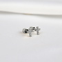 Boucles d'oreilles stud Croix zircons