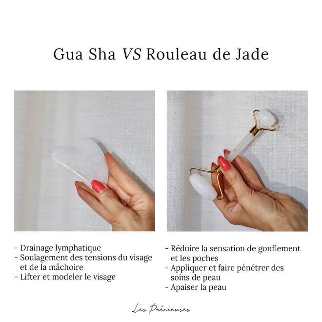 Ensemble Gua Sha et rouleau de Jade avec Nectar Précieux 15ml