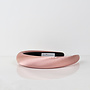 Serre-tête bombé en satin - Blush