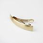 Barrette à cheveux rectangulaire en métal - Doré