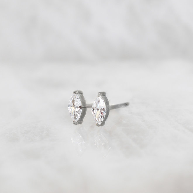 Boucle d'oreilles stud Marquise 6mm