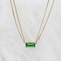 Collier Cannes Émeraude - Or