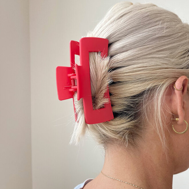 Pince à cheveux ajourée longue - Watermelon