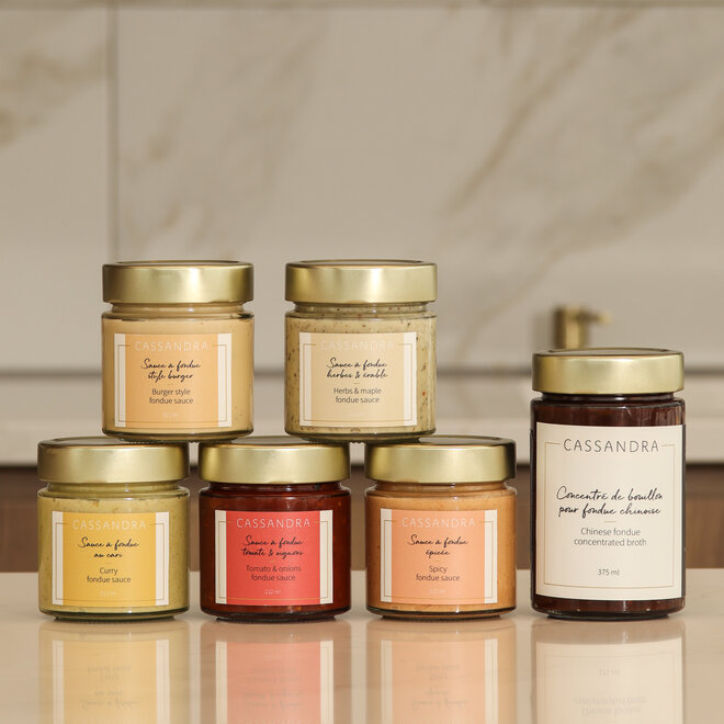 Ensemble de 5 sauces à fondue