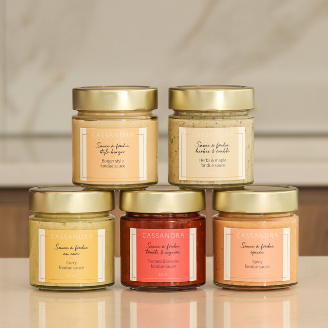 Ensemble de 5 sauces à fondue
