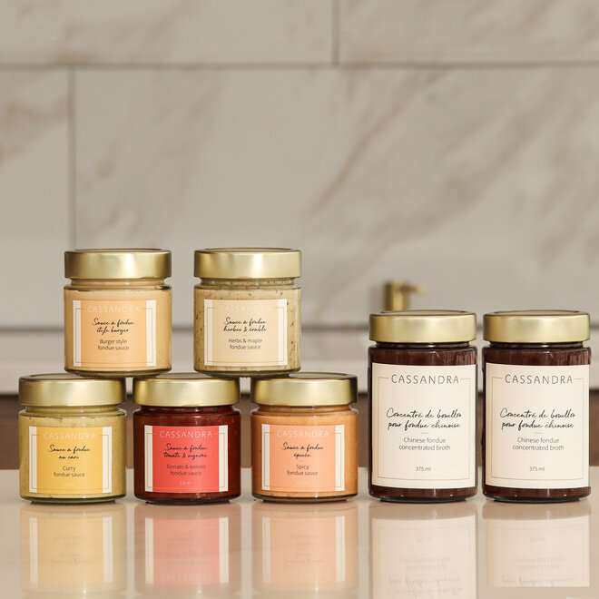 Ensemble de 5 sauces à fondue