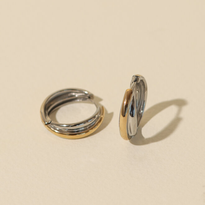 Boucles d'oreilles Marbella - Deux tons