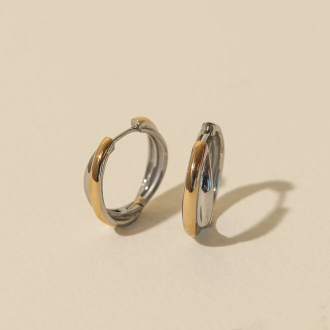Boucles d'oreilles Marbella - Deux tons