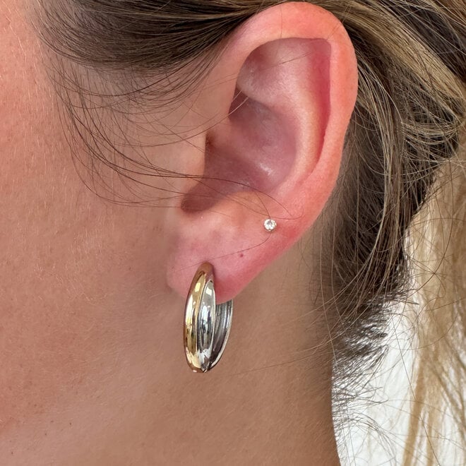 Boucles d'oreilles Marbella - Deux tons
