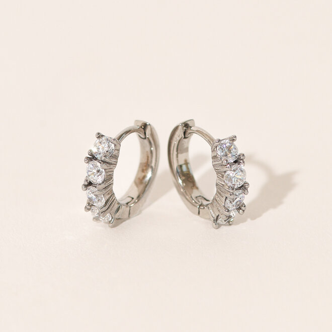 Boucles d'oreilles huggies Comares - Argent
