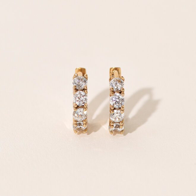 Boucles d'oreilles huggies Comares - Or
