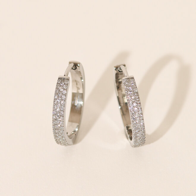 Boucles d'oreilles huggies Cadix - Argent