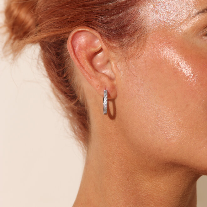 Boucles d'oreilles huggies Cadix - Argent