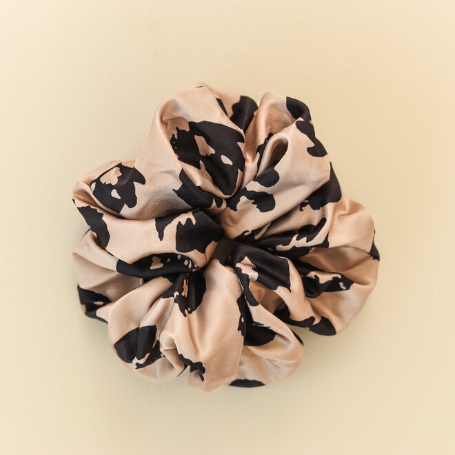 Chouchou imprimé satiné - Beige